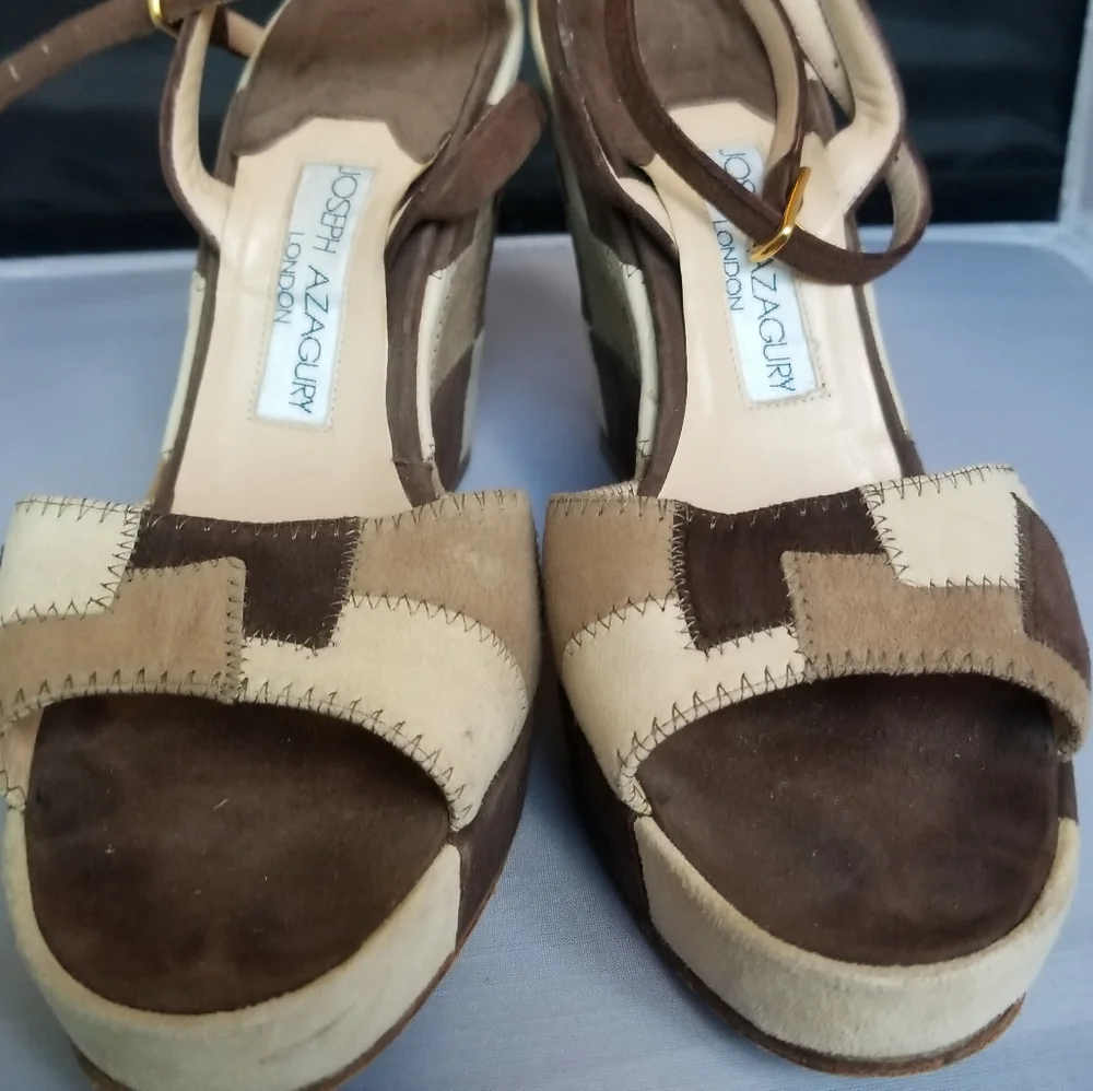 Joseph Azaguri wedge platform sandals - Picture 3 of 7